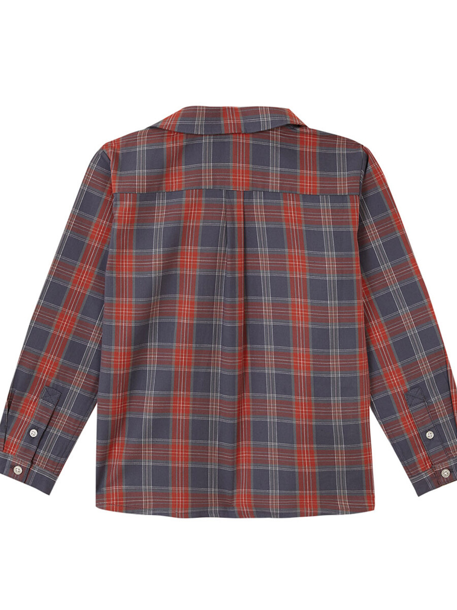 Camisa Cuadro Tartan Azul Pato