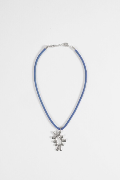 Collar sun texture plateado