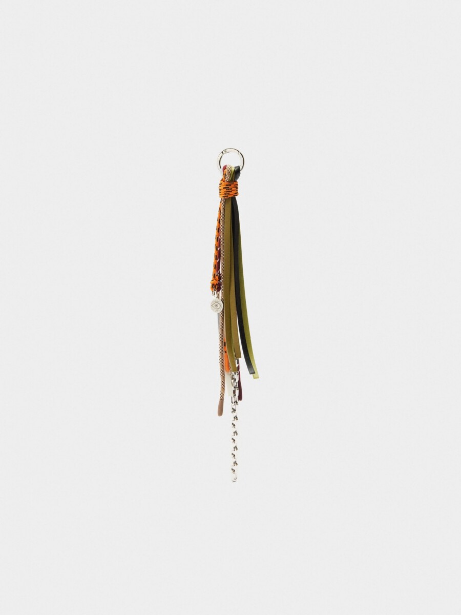 Charm De Flecos Multicolor naranja