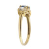 Anillo Tana de oro amarillo 18k con circonias y zafiro sintético Anillo Tana de oro amarillo 18k con circonias y zafiro sintético