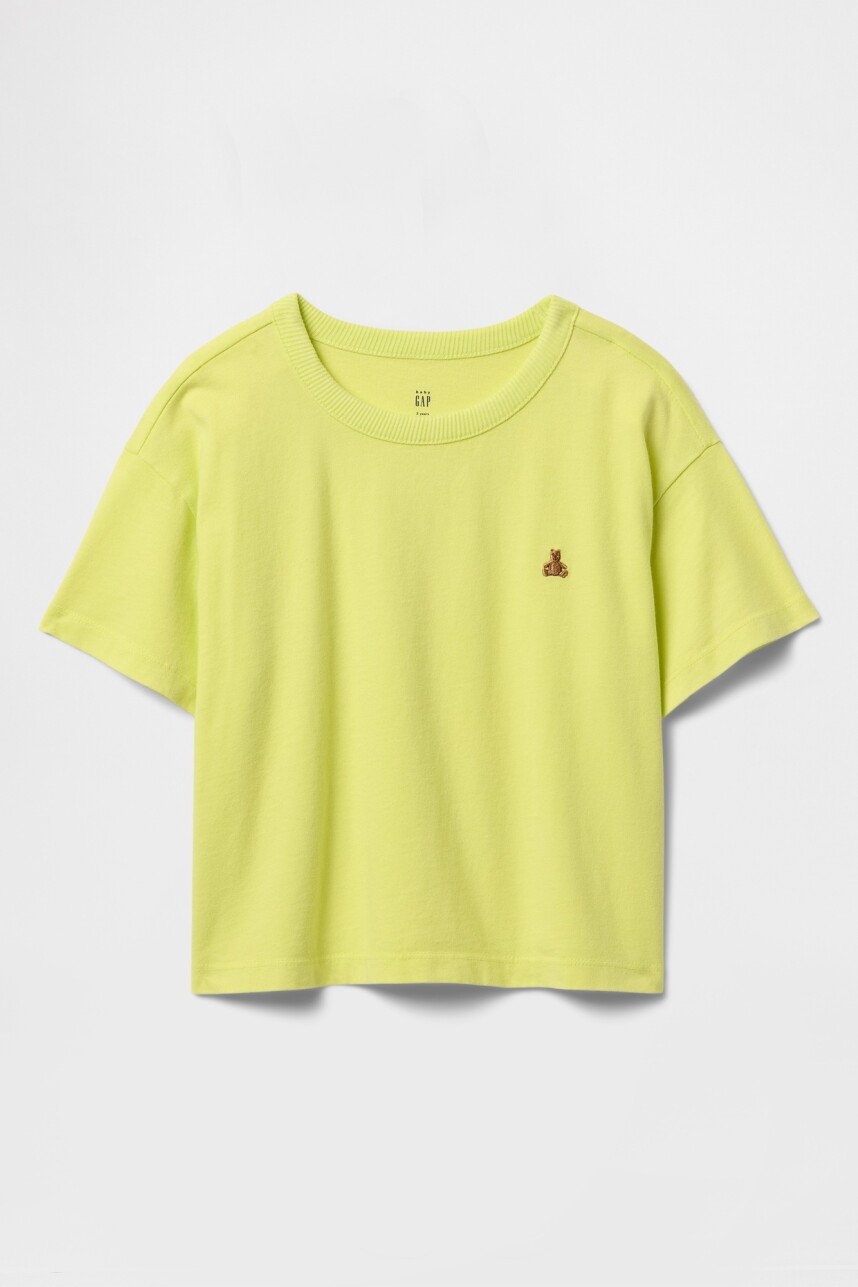 Remera Washed Toddler Niño Limon