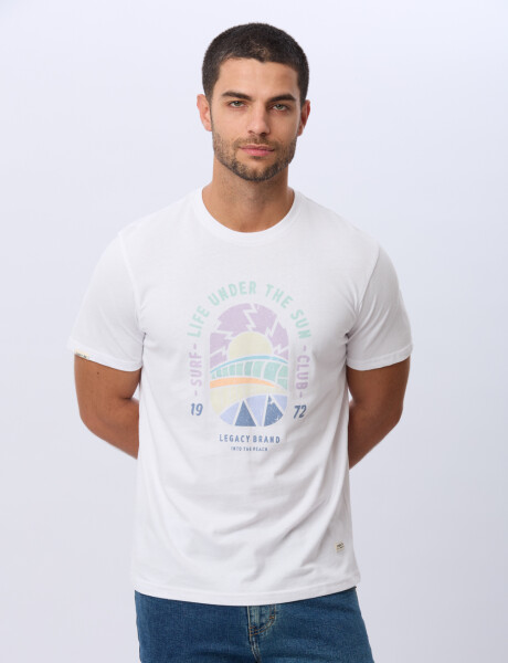 REMERA ESTAMPADA DE ALGODÓN Blanco