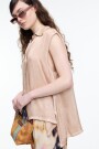 CAMISA IRREGULAR Beige