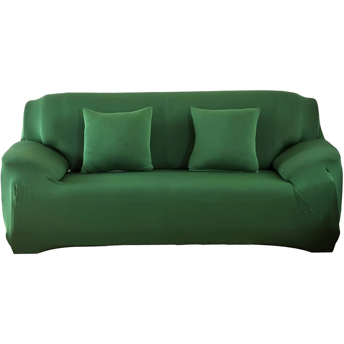 Funda para sofá cama sin brazos de 3/2 plazas, verde azulado, verde, gris,  elástica, sin brazos, para patas cubiertas, protector grueso y pequeño