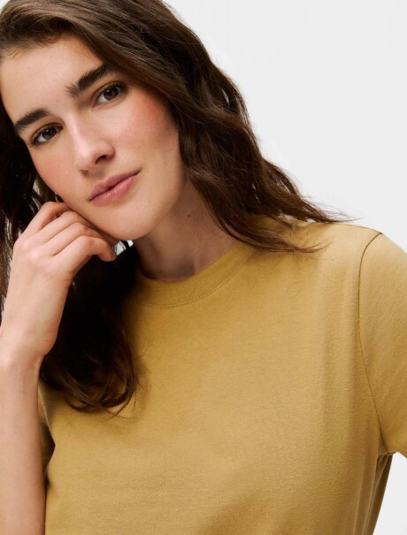 BLUSA FEMENINA SUPER COTTON MANGA CORTA MARRÓN