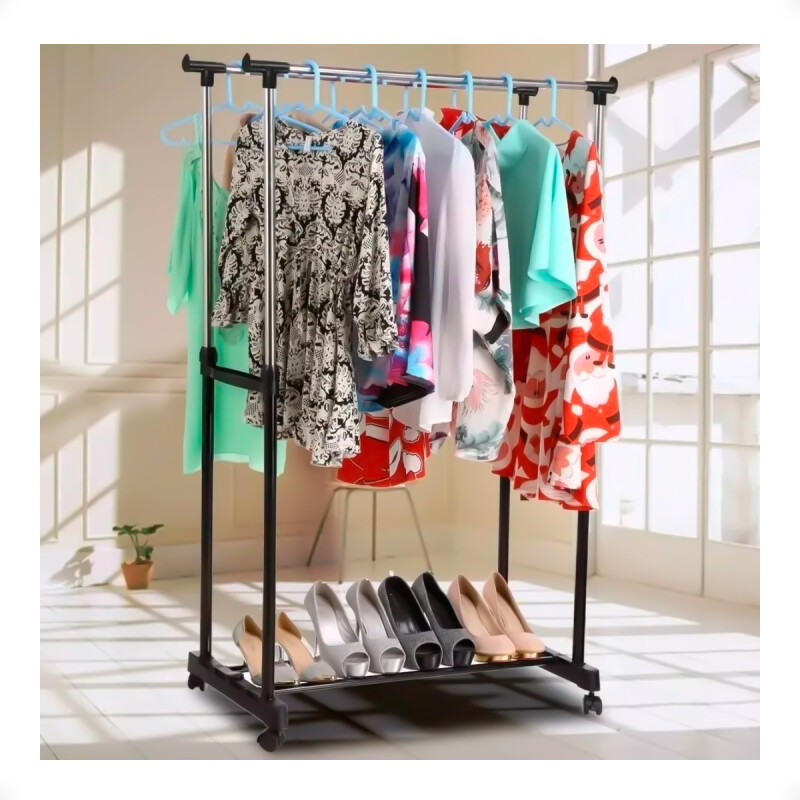 Perchero Doble Extensible Con Ruedas Perchero Doble Extensible Con Ruedas