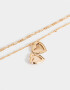 Collares Cortos Con corazón Collar Multicadenas Con Corazón - Dorado