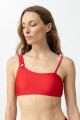 Bikini top Mykonos asimetrico rojo