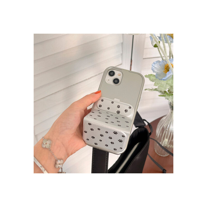 Protector para iPhone 13/14 kickstand cover color plata Protector Para Iphone 13/14 Kickstand Cover Color Plata