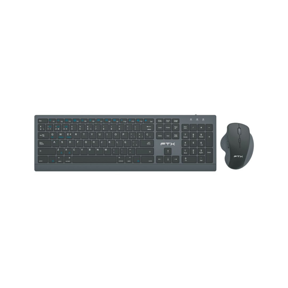 Teclado + Mouse Inalámbricos FTX FTXKM500 Negro 