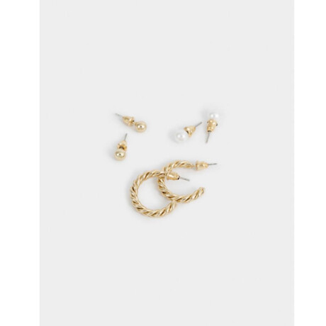 Set De Aros De Metal Dorado