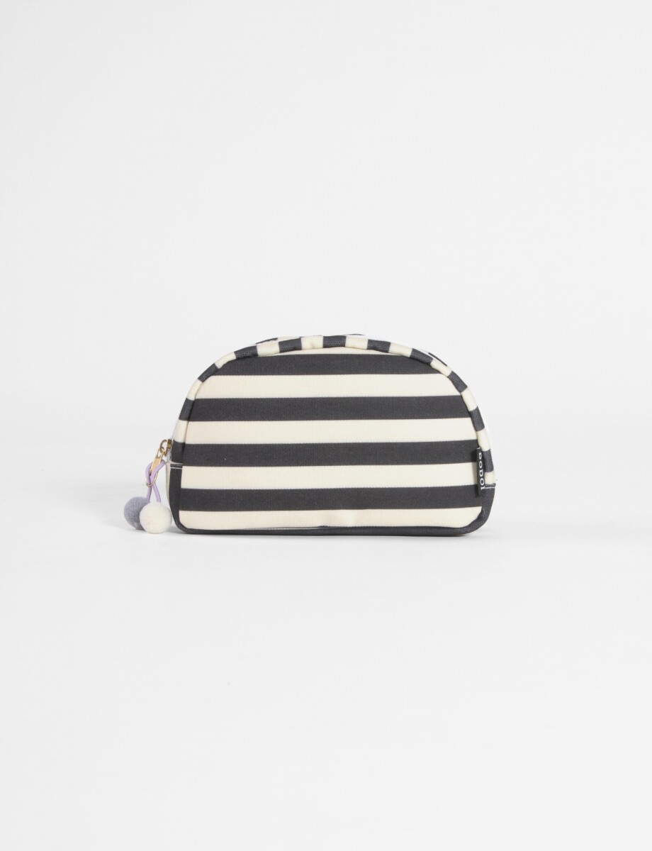 Estuche rayas - negro 