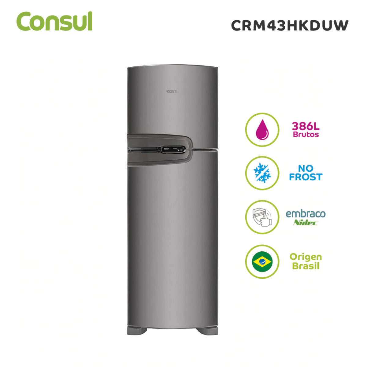 Heladera Consul No Frost 386L CRM43HBDUW 