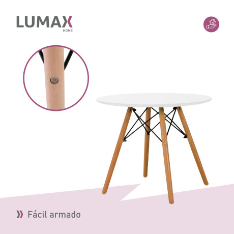 Mesa Eames circular en madera 80cm Mesa Eames circular en madera 80cm