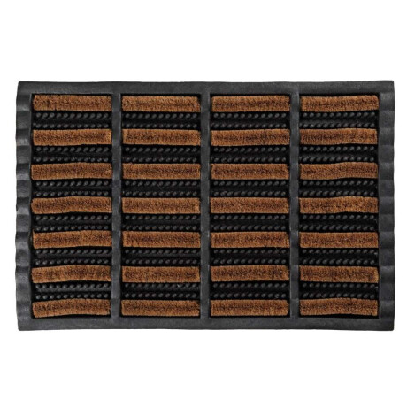 Felpudo NAVR 40x60 fibra coco nat/negro Marrón