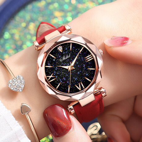 Set De Reloj Renata Rojo