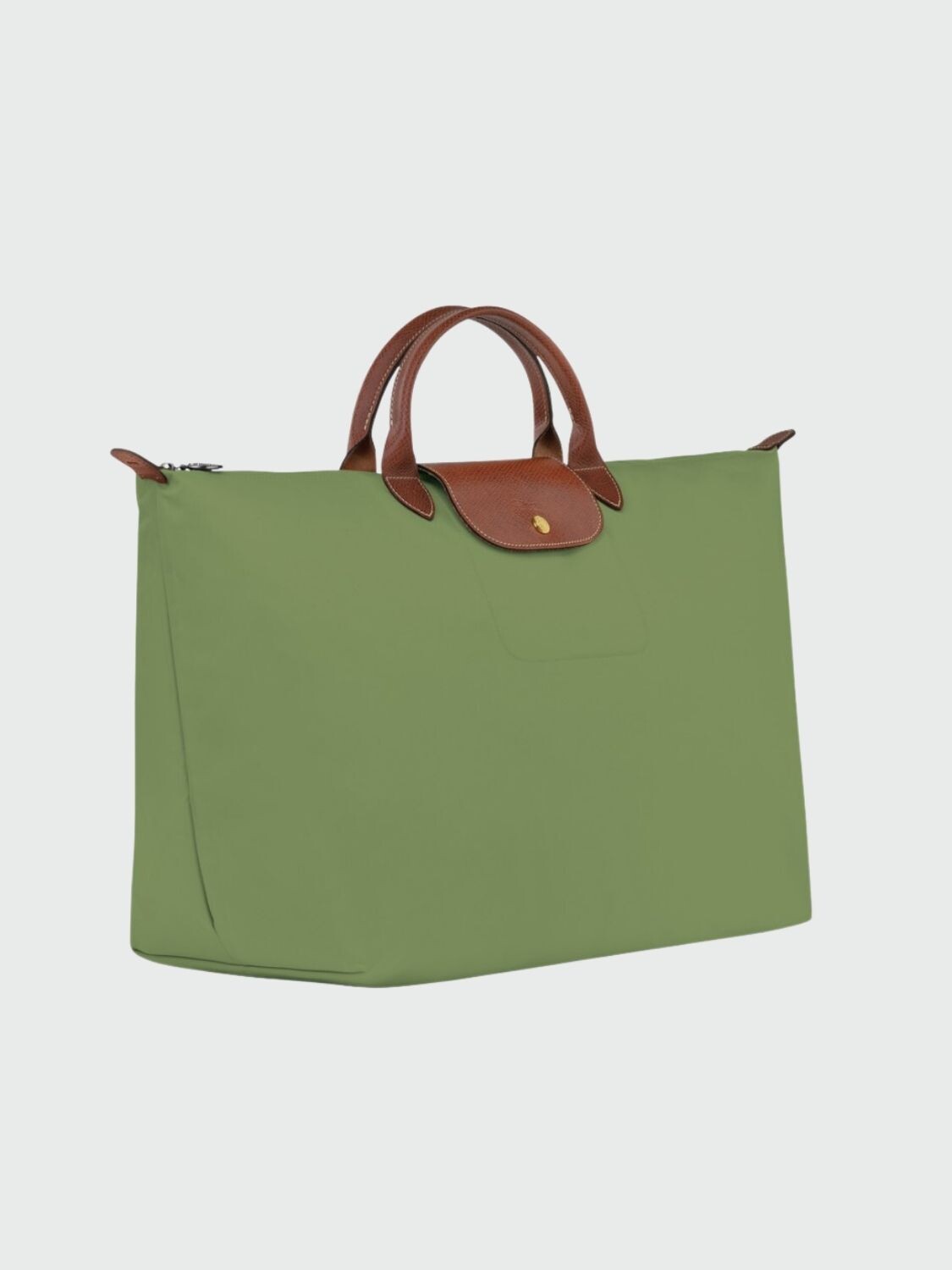 Longchamp -Bolso de viaje Longchamp plegable con cierre y asa corta, Le pliage Verde