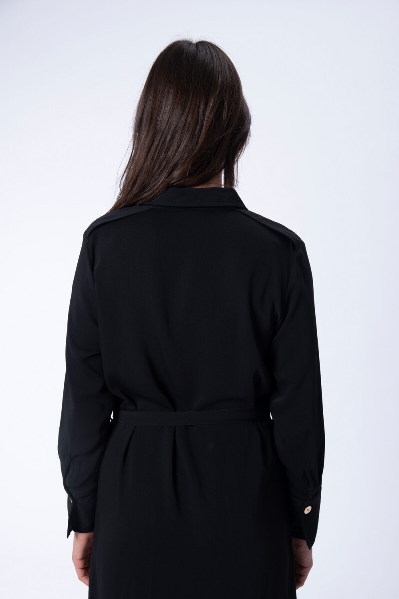 Vestido camisero Negro