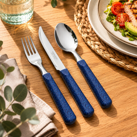 Set X3 Cubiertos Glow de Simonaggio AZUL