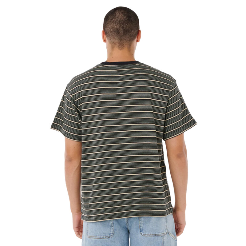 Remera Rip Curl Search Stripe Tee - Negro Remera Rip Curl Search Stripe Tee - Negro
