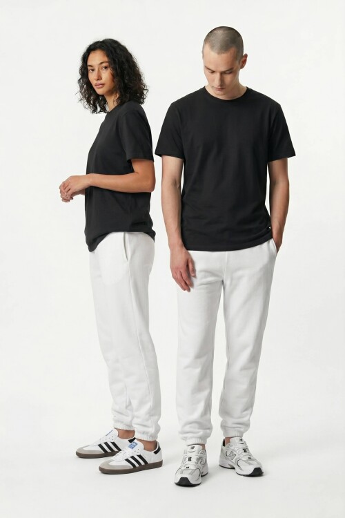 Pantalón dep clásico c/puños elásticos - UNISEX BLANCO