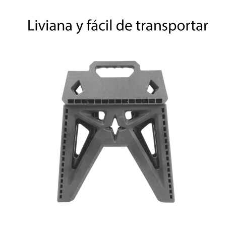 Banqueta Plegable Plástica Reforzada Compacto Gris