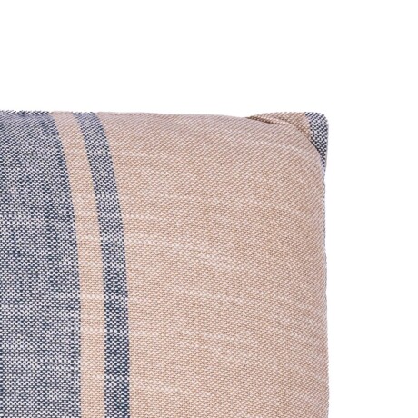 ALMOHADON ALGODON MULTICOLOR RAYAS DOBLES BEIGE AZUL