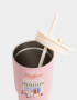 Artículos cocina Vaso De 600 Ml Estampado Con Sorbete - Rosa Claro