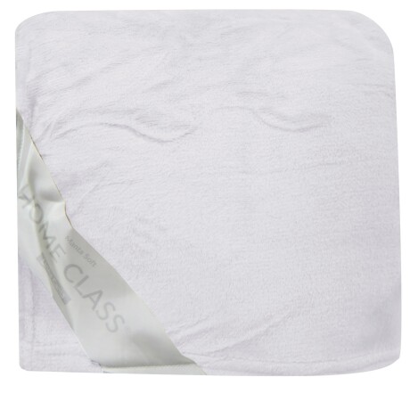 Frazada Home Class de Flannel 2 Plazas Blanco