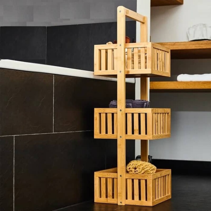 Organizador de 3 niveles madera bambú Organizador de 3 niveles madera bambú