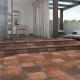 Cerámica cotto mate 33x33Cm piso interior exterior GAMAS DE MARRON