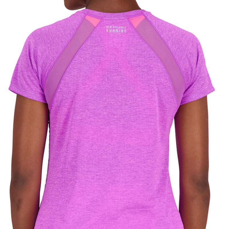 Remera New Balance Impact Run de Mujer - WT21262OOR Rosa Fuerte