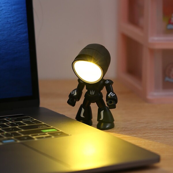 Lampara Portatil Inalambrica Led Escritorio Heroe Veladora Color Variante Negro