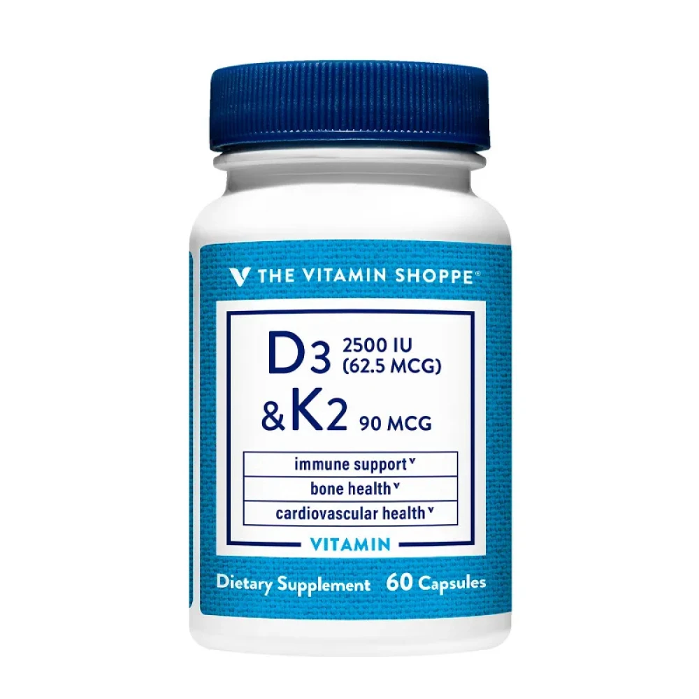 VITAMIN SHOPPE D3 & K2 FR. X 60 CAPS. BL