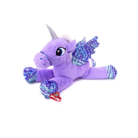 Peluche Unicornio Phi Phi Toys acostado mediano VIOLETA