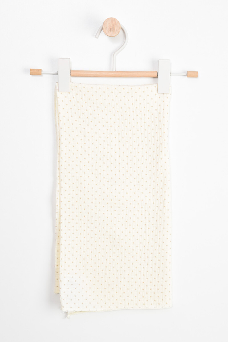 Muselina a lunares Beige Melange