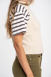 Chaleco Tejido Beige Melange