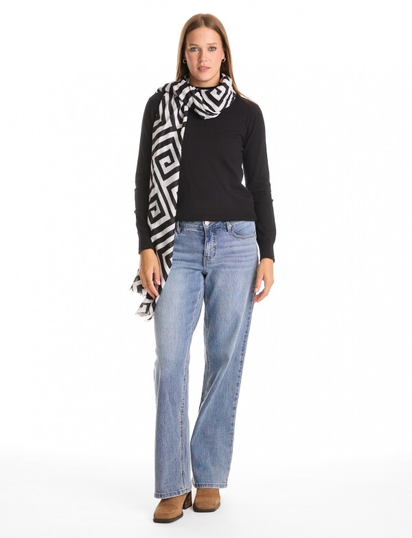 Pashmina Geometrico BLANCO/NEGRO