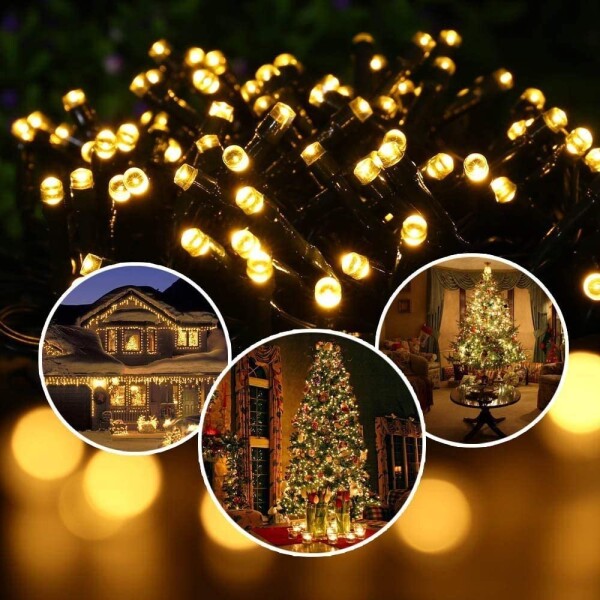 Guirnalda Solar Luces Led 20 Mt 200 Luces Calida Guirnalda Solar Luces Led 20 Mt 200 Luces Calida