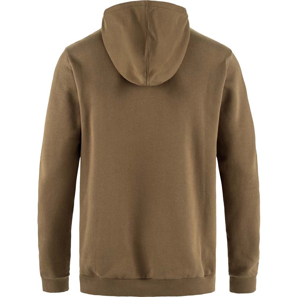 Fjällräven Logo Hoodie - Hombre Wood Brown