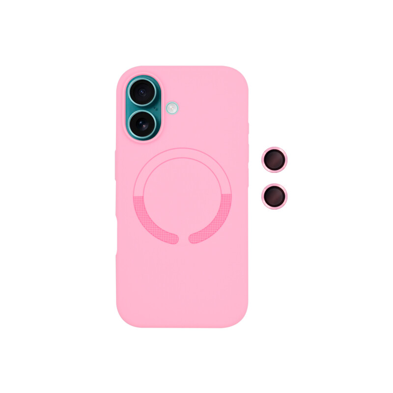 Protector para iPhone 16 MagSafe protector cámara rosa Protector Para Iphone 16 Magsafe Protector Cámara Rosa