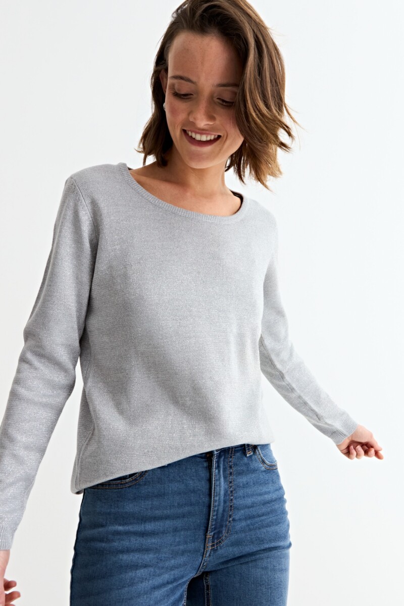 Sweater hilo metálico - Gris 