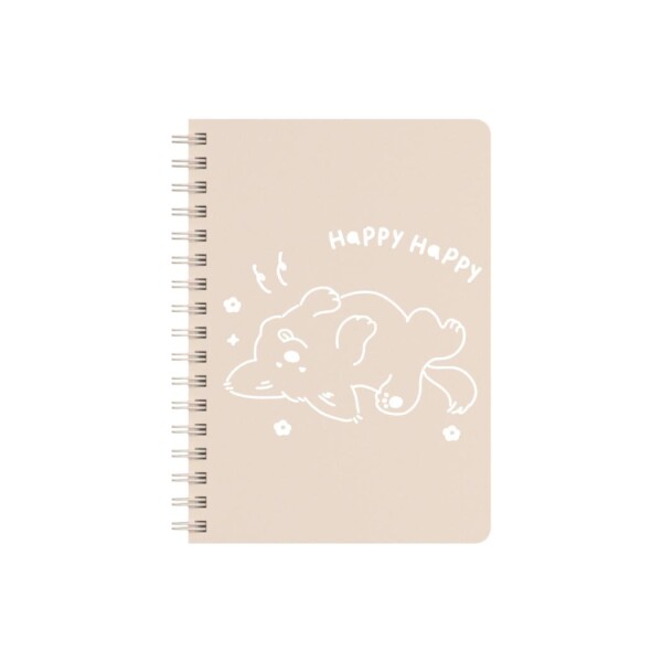 Cuaderno espiral animales A6 beige