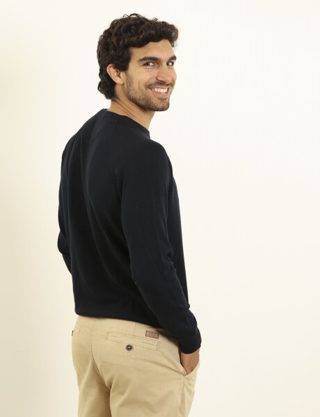 470450 SWEATER HARRINGTON LABEL Azul Oscuro