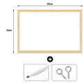 Pizarra Blanca Con Marcador 60x40cm Pizarra Blanca Con Marcador 60x40cm