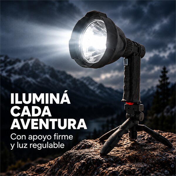Foco Faro Tipo Mulita 10 Watts Recargable Linterna Tripode Foco Faro Tipo Mulita 10 Watts Recargable Linterna Tripode