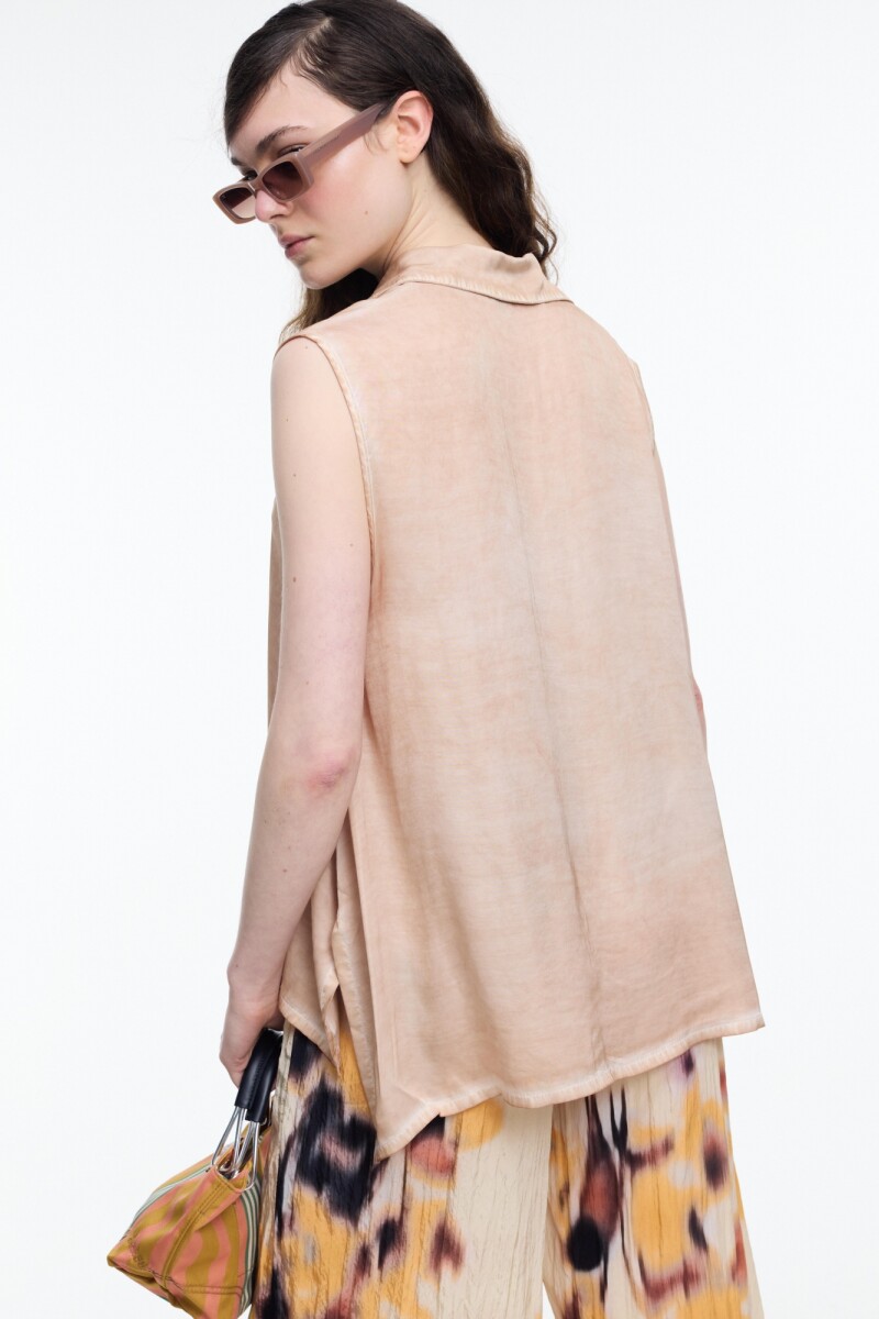 CAMISA IRREGULAR Beige
