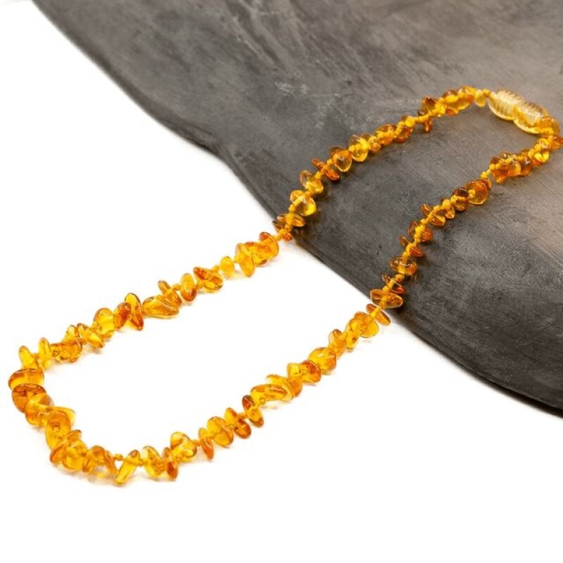 COLLAR NUGGET HONEY 32cm piedra irregular Collar Nugget Honey 32cm Piedra Irregular