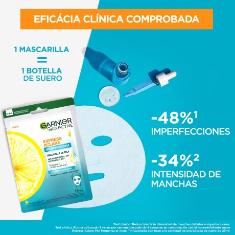 Mascarilla Facial Garnier Express Aclara Anti Acné 28g Mascarilla Facial Garnier Express Aclara Anti Acné 28g