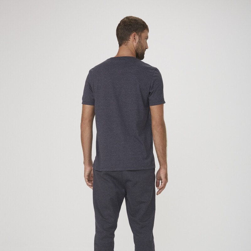 CAMISETA MM MASC PRETO MESCLA